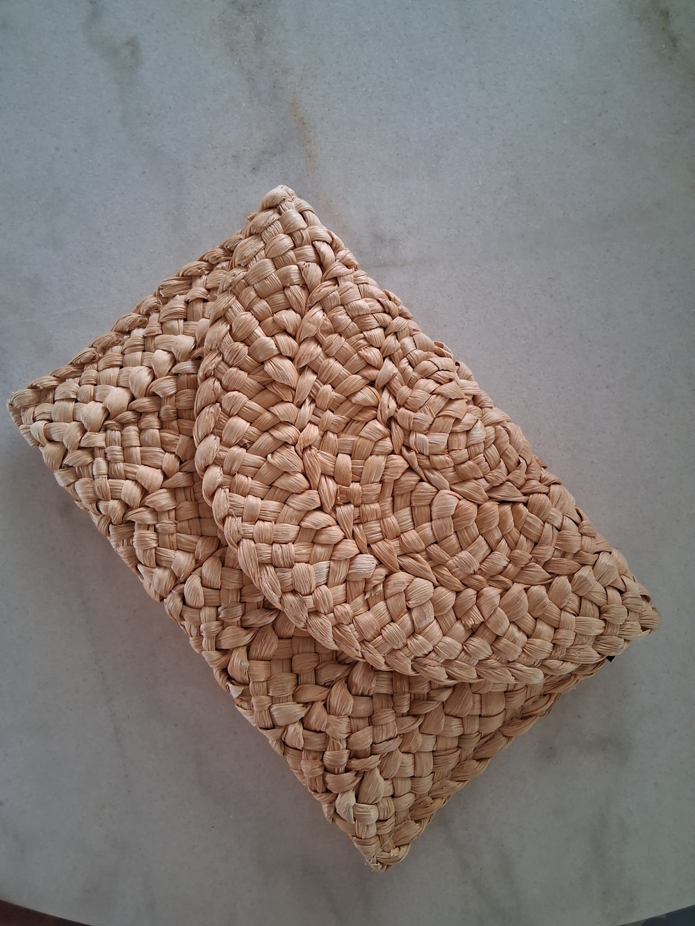 Woven Straw Clutch Bag in Natural